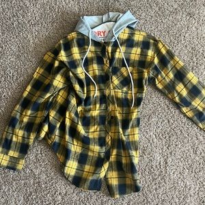 flannel hoodie